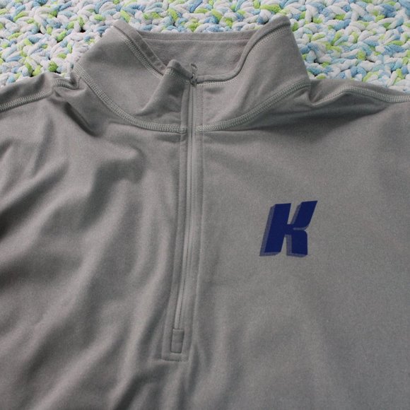 The North Face Sweater Mens Gray Large Quarter Zip Fleece Jacket Pullover - Picture 3 of 12